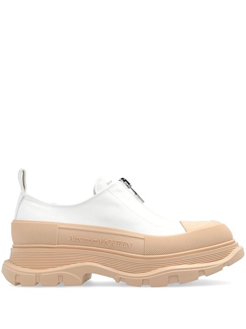 beige/white cotton/leather sneakers ALEXANDER MCQUEEN | 797557W4W6B8782